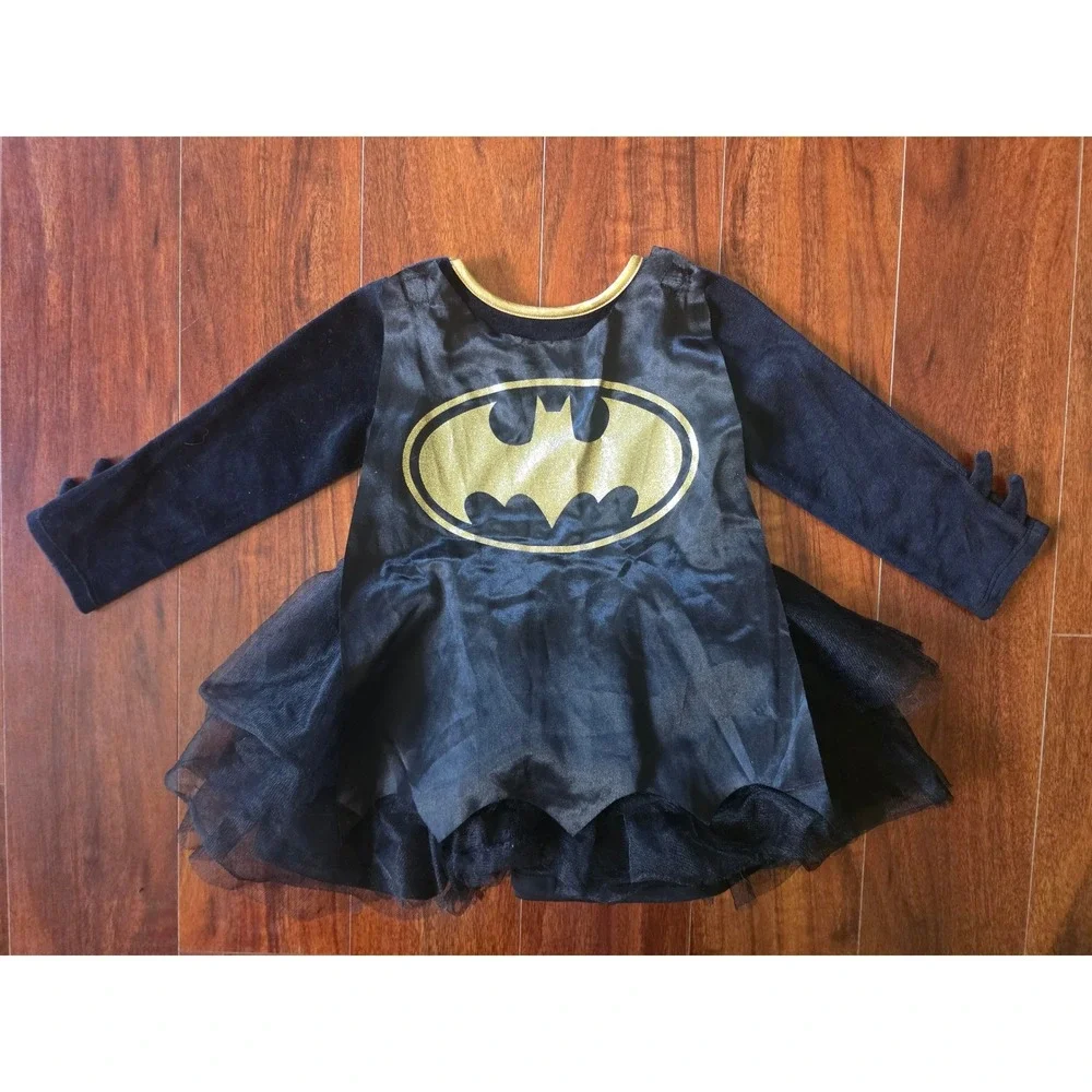 Batman Toddler Girls Tutu Dress Detachable Cape 2T DC Comics Halloween costume